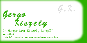 gergo kiszely business card